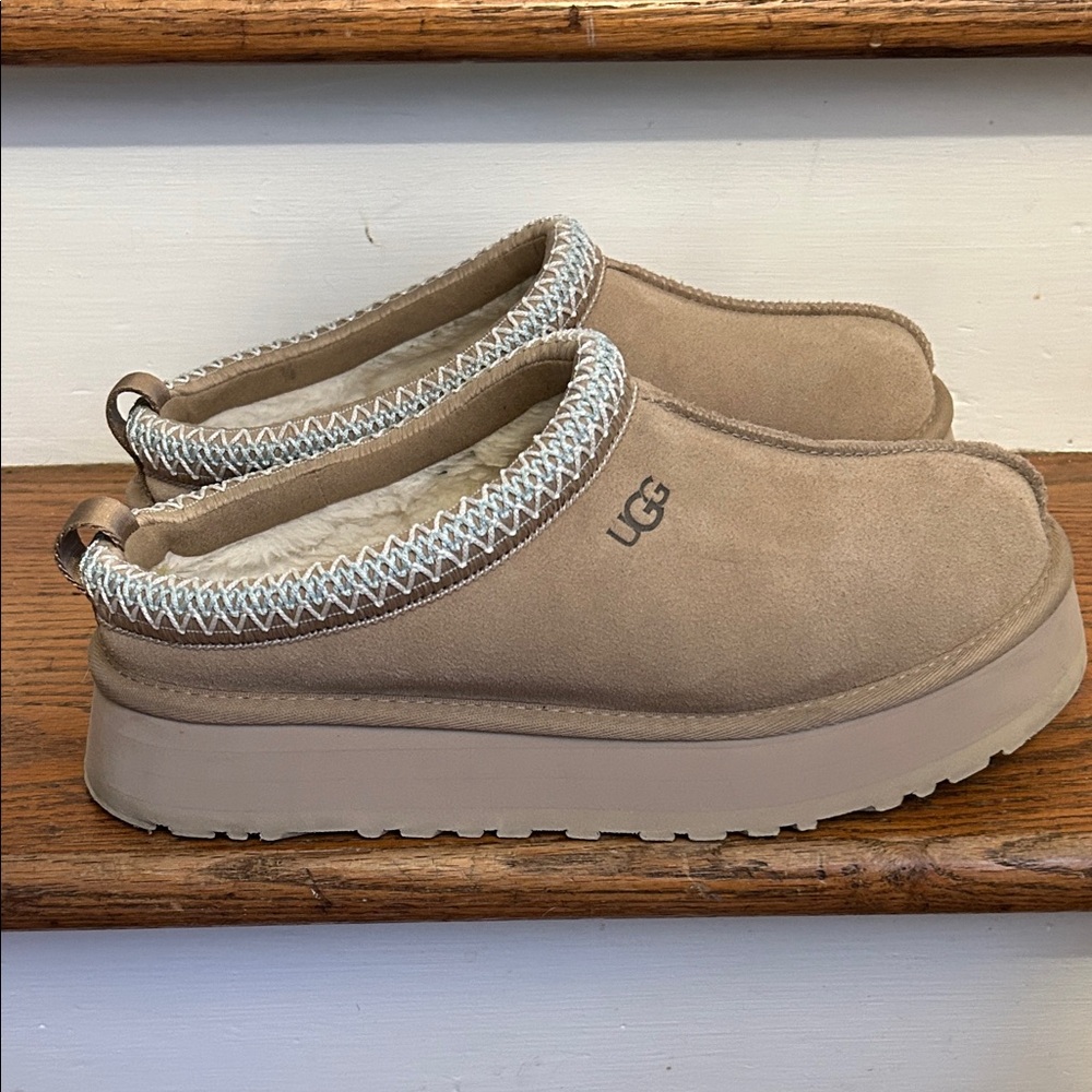 UGG Tazz Tan Suede Comfort Slipper